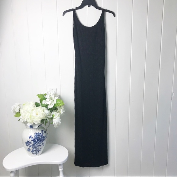 Luke & Luca Black Embroidered Maxi Dress - Picture 1 of 11